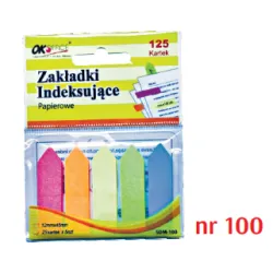 Zakładki papierowe 5x25 100 ZI-01
