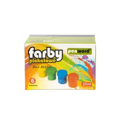 Farby plakatowe 6 kolorów, 20ml