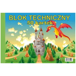 Blok techniczny A4 biały 50 kartek