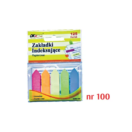Zakładki papierowe 5x25 100 ZI-01