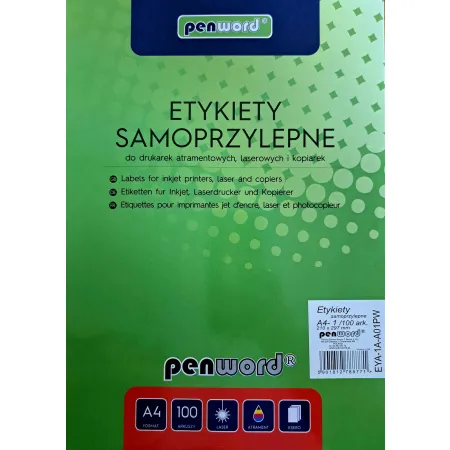 Etykieta samoprzylepna (1) 210/297mm