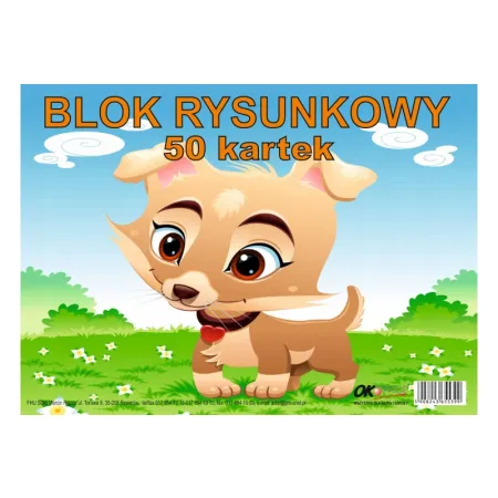 Blok rysunkowy A4 biały 50 kartek