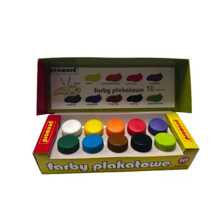 Farby plakatowe 10 kolorów, 20ml