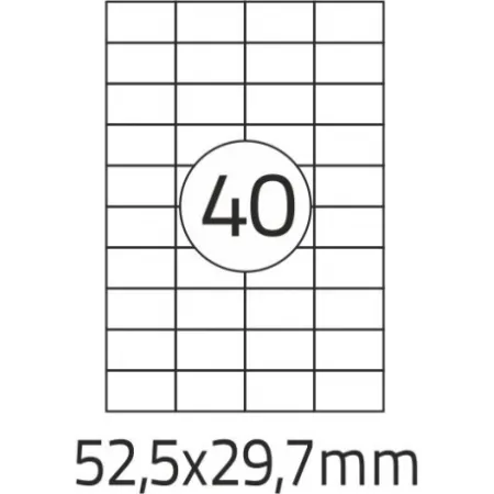 Etykieta samoprzylepna (40) 52,5/29mm